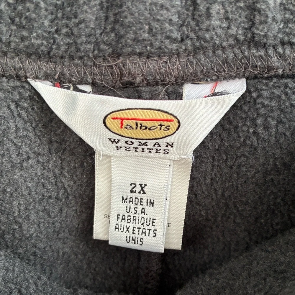 Talbots Women's Polartec Charcoal Gray Relaxed Fleece Pants 2X Petite